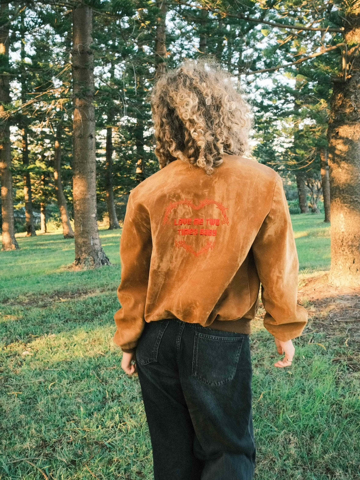 Suede leather jacket